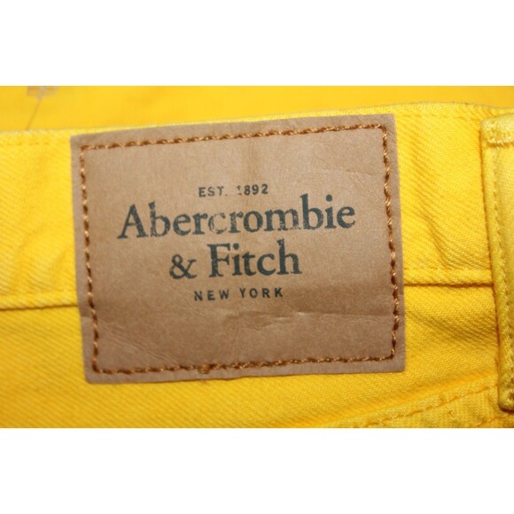 ABERCROMBIE & FITCH THE SKINNY Yellow DENIM JEANS NEW w/TAG 30" X 32" - Picture 2 of 11